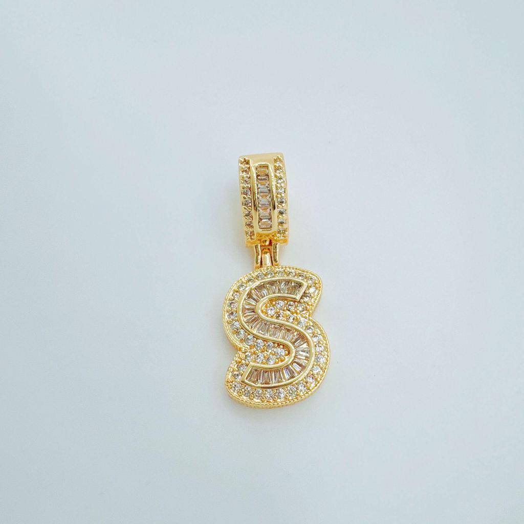 European Rock Candy Necklace: 26-Letter Pendant, Hip Hop Fashion Jewelry Accessories