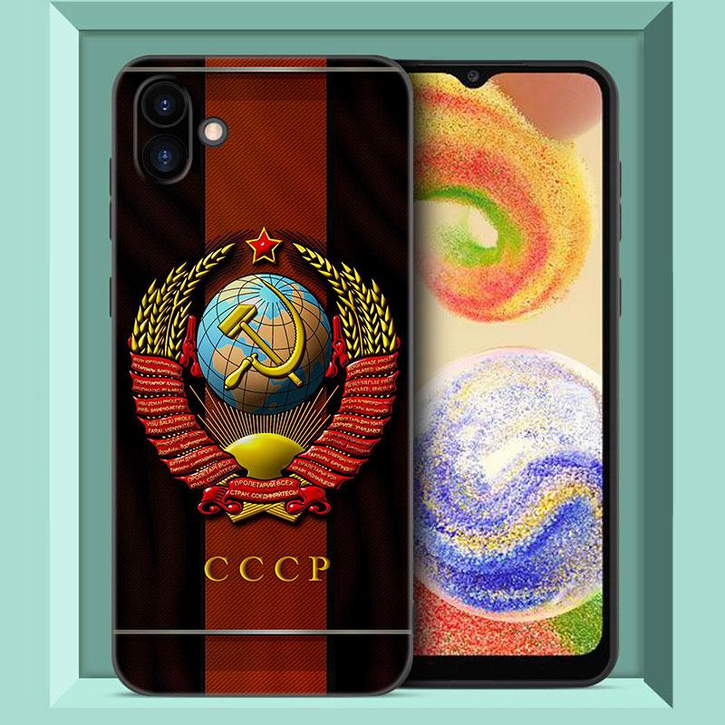 

Чехол для телефона с символом флага СССР для Samsung Galaxy A01 A03 Core A04 E A02 A05 A10 A20 A21 A30 A50 S A6 A8 + A7 2018 черный чехол Samsung A05 4G