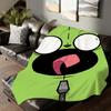 Adventure Cartoon Invader Zim Blanket For Sofa Office Bed Plane Travel Sleep Read Relax Camping Soft And Warm