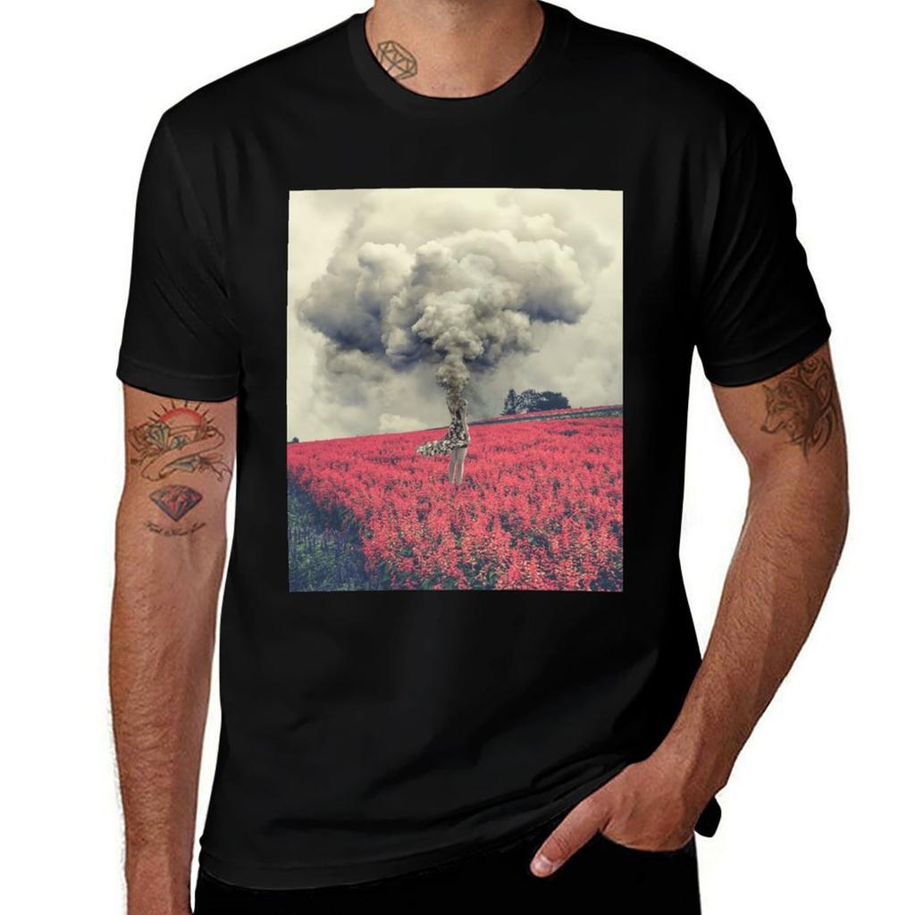 Busy Mind Surreal Creative Digital Collage Artwork Tshirt Comfortable Work Wear Tee