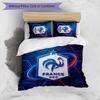 France Football Printed Bedding 3 Piece Set Cozy Breathable Bed Cover Set as Housewarming Holiday Gift