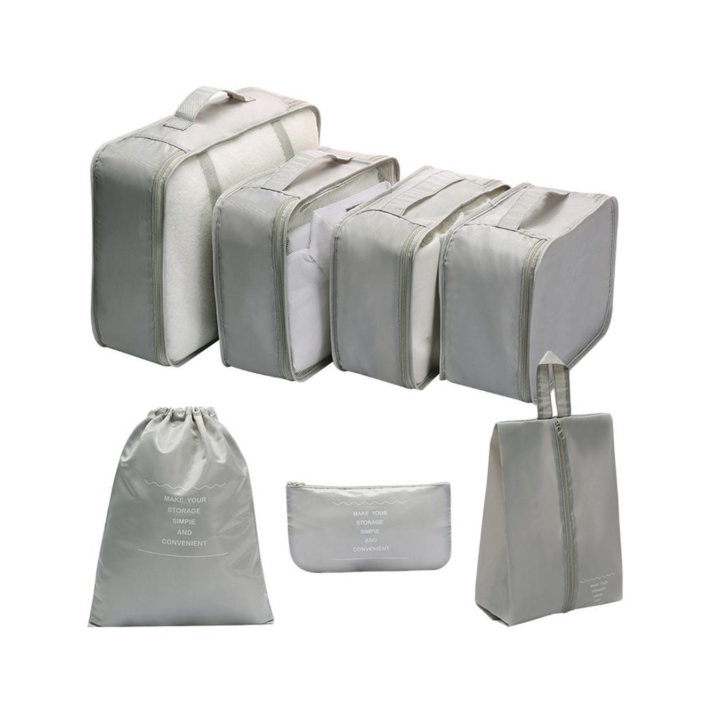 7-Piece Diagonal Travel Storage Bag Set, Large Capacity, Multi-Purpose, Classified Clothing, Washing And Beauty