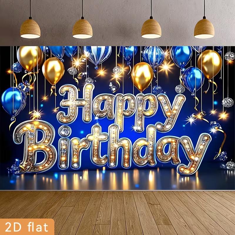 

Baseball Happy Birthday Banner – Vinyl Sports-Themed Party Backdrop with Baseball, Bat 47.2x31.5inch/120*80cm