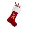 50cm Large Christmas Stockings Monogrammed with Letters Red Stocking for Family New Year Xmas Tree Decor Christmas Stocks 2024