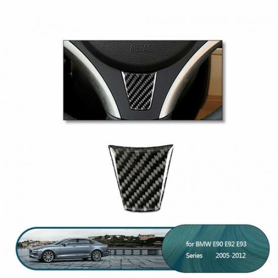 For BMW 3 Series E90 E92 2005-2012 Carbon Fiber Car Steering Wheel Cover Trim