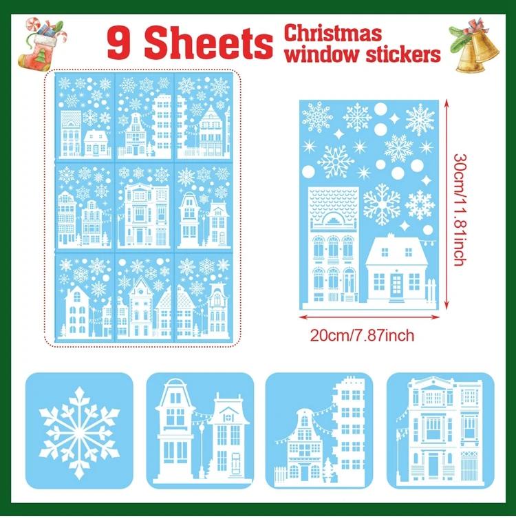 Christmas Window Sticker Merry Christmas Decorations For Home 2025 Christmas Ornament Xmas Navidad Natal Gifts New Year 2026