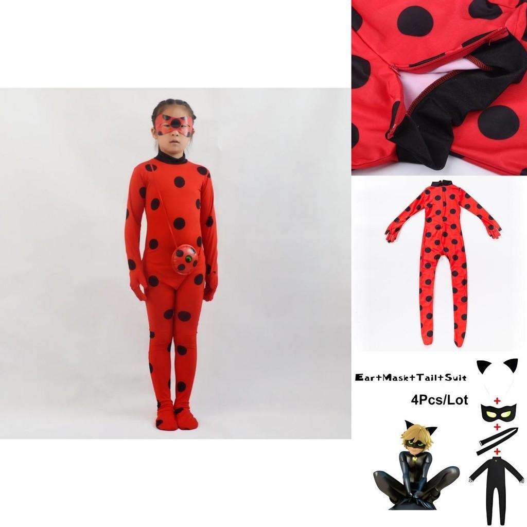Cute And Stylish Miraculous Ladybug Jumpsuit Outfit Ideal For Cosplay Dress-up And Parties!