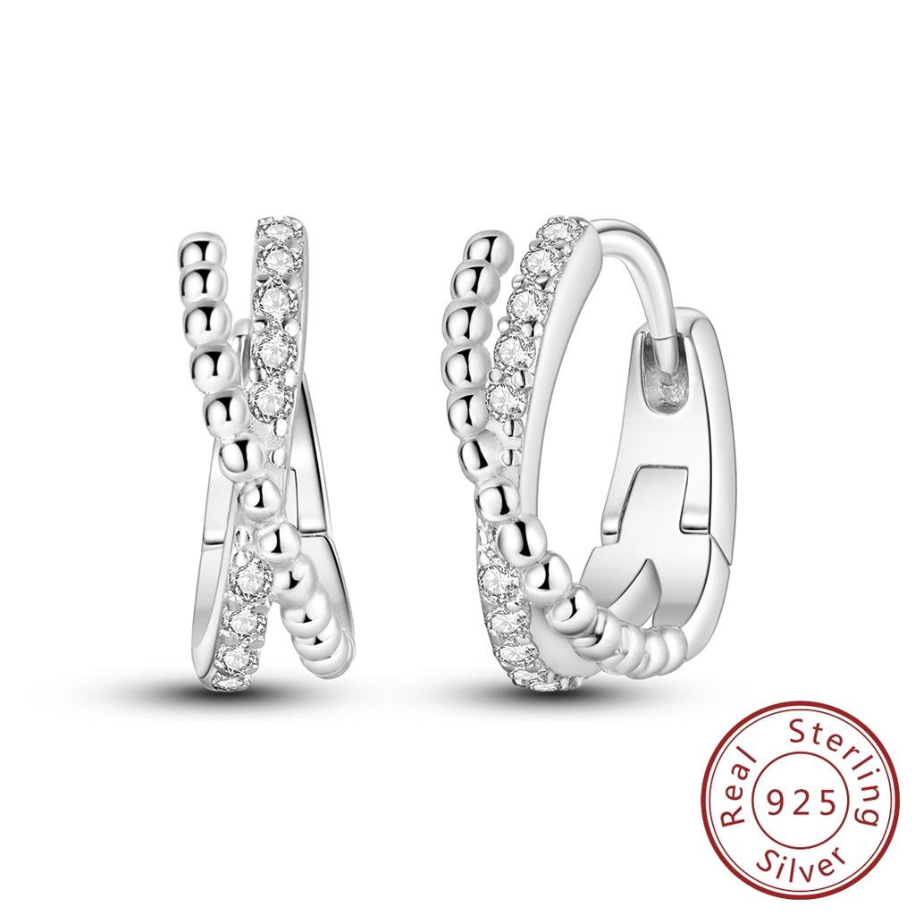 Copper Hoop Earring For Women Heart Star Clover Stud Engagement Wedding Jewelry Gift