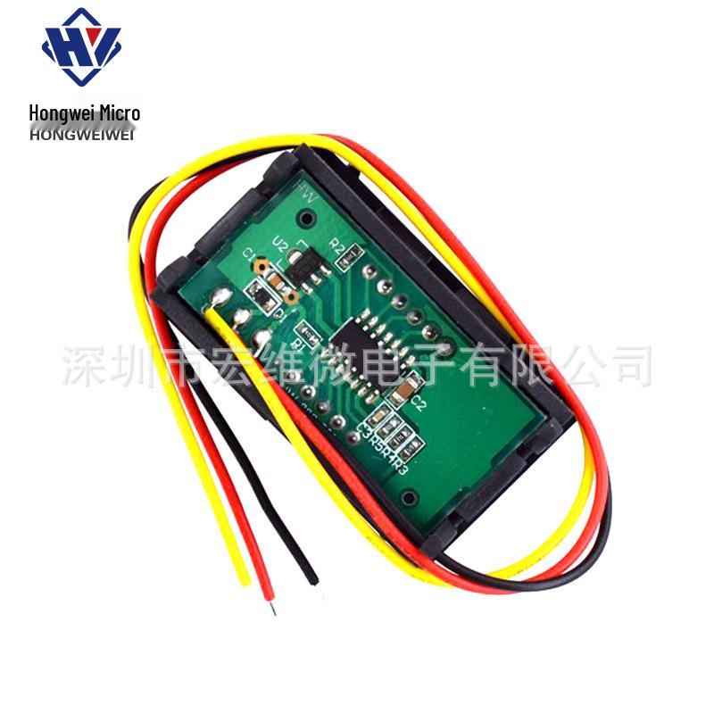 30V DC Voltmeter Three-wire 0.56" LED Display, 0-100V, Reverse Protection, Green