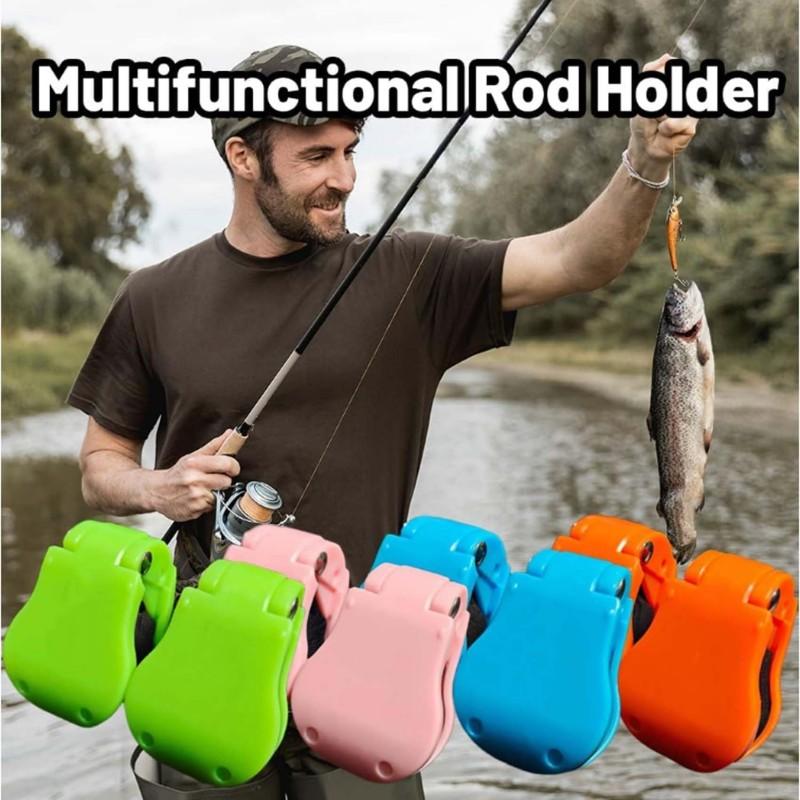 Fishing Rod Holder Fixer Clip Straps Fishing Pole Holder Compact Design Fishing Rod Fixer Wall Mounted Fishing Rod Holder