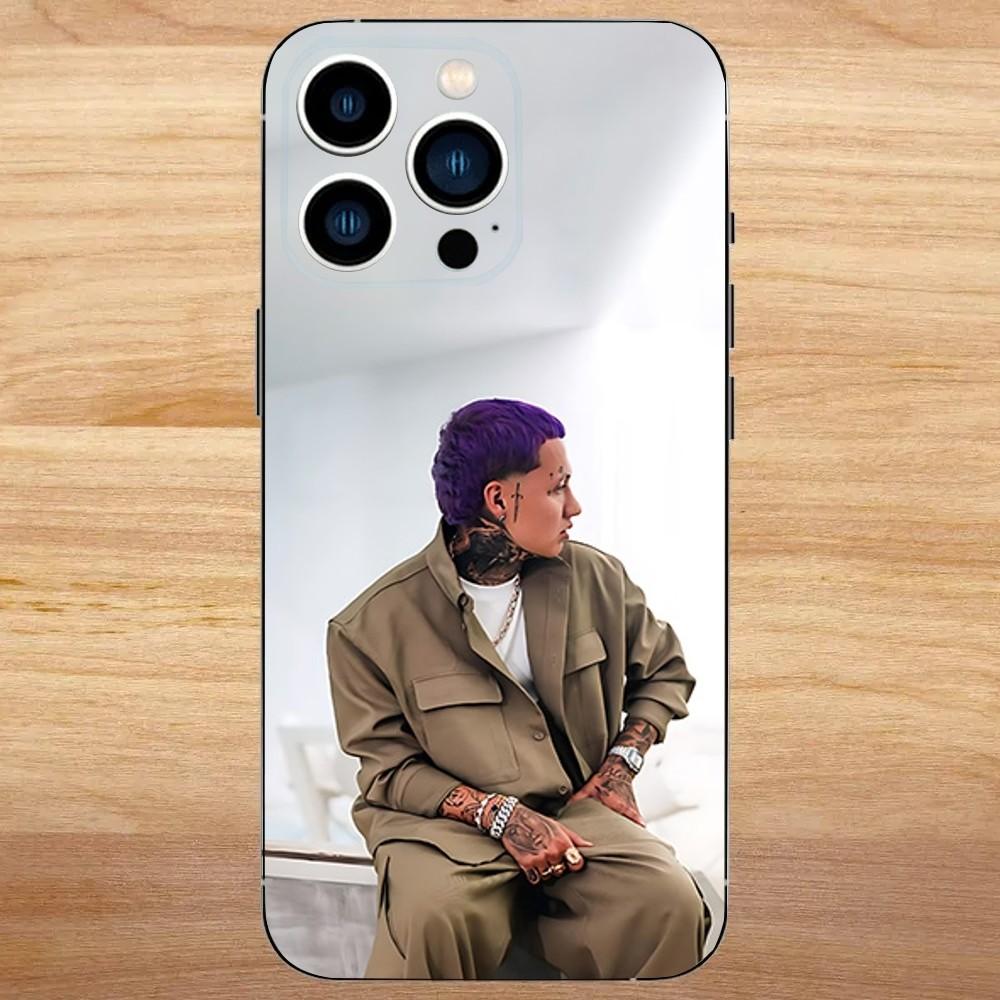 Blessd Cantante Rapper Phone Case For iPhone 16,15,14,13,12,11,Mini,Pro,SE,MAX White Matte Shockproof Cover