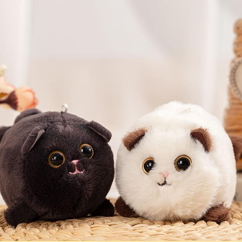 Cartoon Rotate Tail Plush Toy Cute Cat Rabbit Plush Toy Shakes Tail Pull Cord Can Move And Sound Plush Doll Pull Cord Keychain