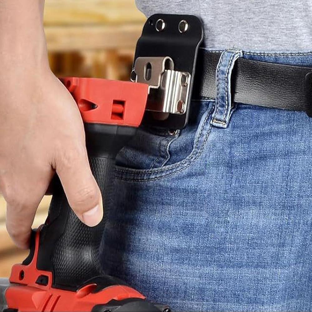 Clip On Tool Belt Drill Holder Holster Tool Belt Clip Tape Measure Holder Tool Belt Clip Holder for Impact Drill