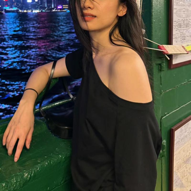 Fashion New Round Neck Sexy Short Sleeve Casual T-shirt Women Summer Tops Solid Simple Loose Women's T Shirts Elegant Cotton Ladies Tee Clothes 26367