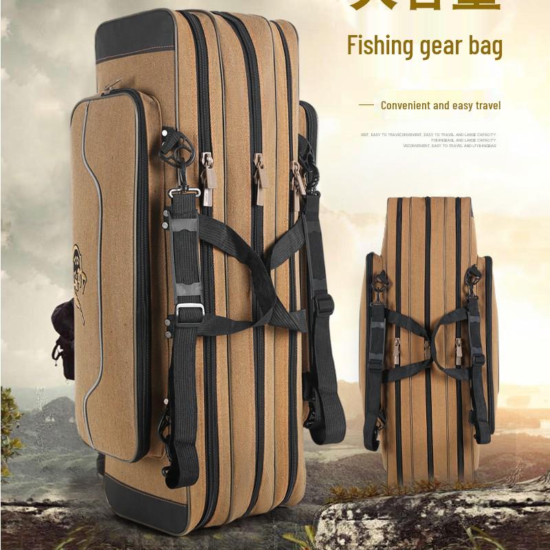 

Водонепроницаемая многослойная сумка для удочек из Оксфорда большой вместимости (80см/90см) для Морской рыбалки 80cm Two-Layer