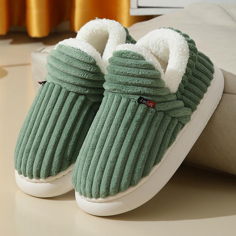 Cozy Plush Shoes for Women Men Home Cotton Slippers Comfortable Indoor Slip on Fuzzy Ankle Shoes Thick Bottom Pantuflas Mujer
