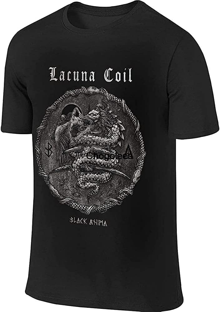 Mens Short Sleeve Lacuna Coil Black Anima Men T Shirt Black M чёрный