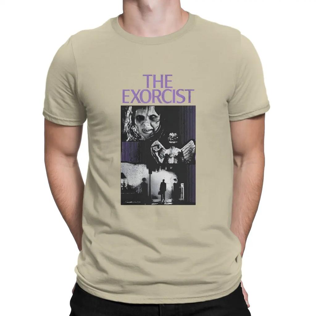 Afraid Man's TShirt T-The Exorcist Crewneck Tops Fabric T Shirt Funny Top Quality Birthday Gifts