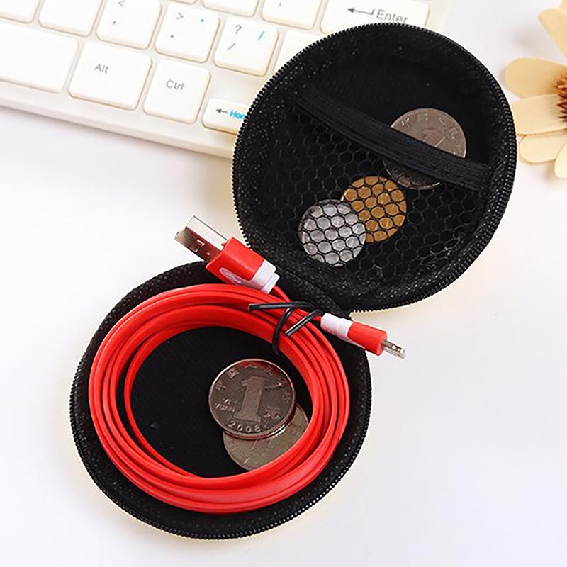 Earphone Wire Organizer Box Coin Purse Headphone Usb Cable Protective Case Storage Box Wallet Pouch Bag Container