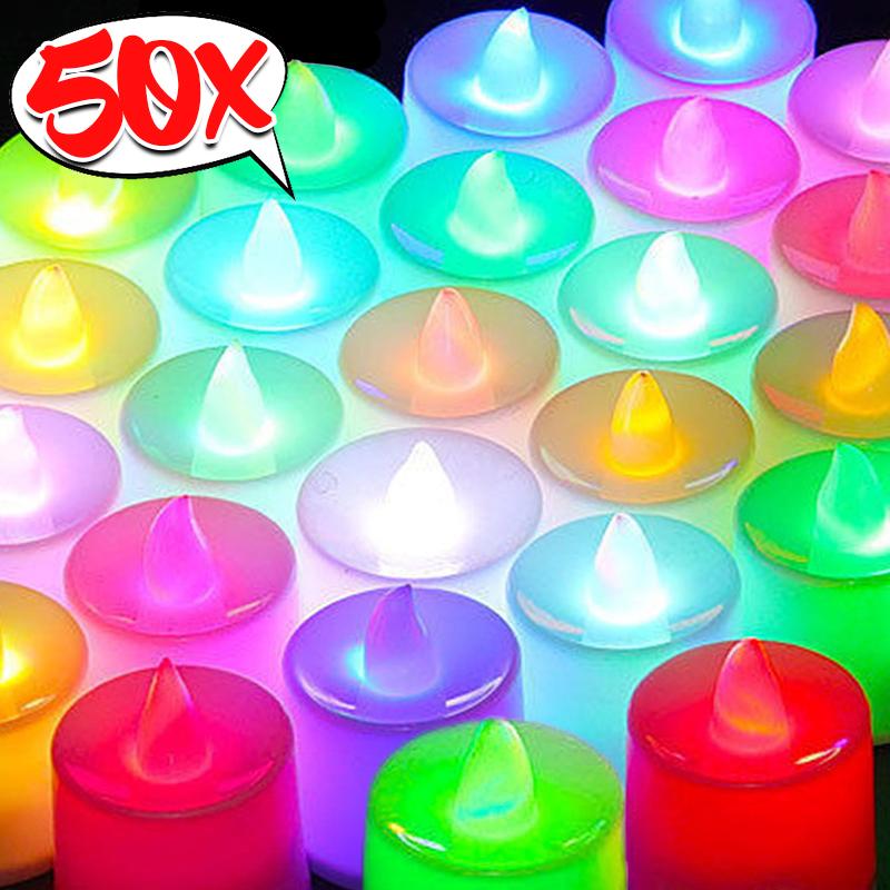 Battery Powered Flameless Candle Lights Warm Light Tealight Candle Lamp Lighting for Wedding Party Birthday Decoration Wholesale
