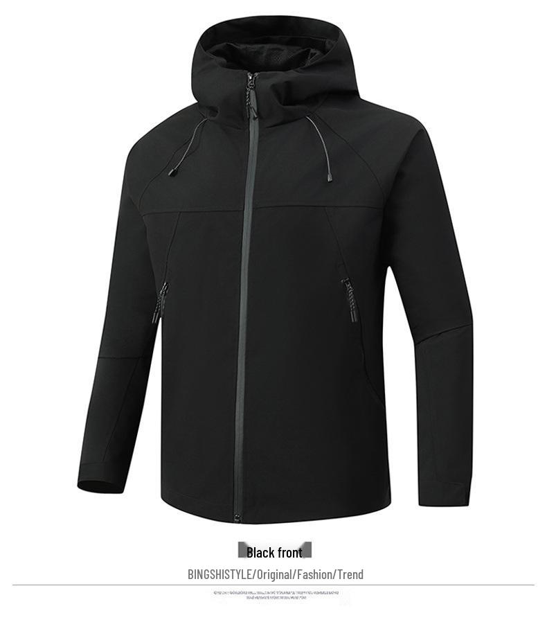 Unisex Outdoor Kapuzen-Softshelljacke - Winddicht, Wasserdicht & Atmungsaktiv für Frühling & Herbst Bergsteigen