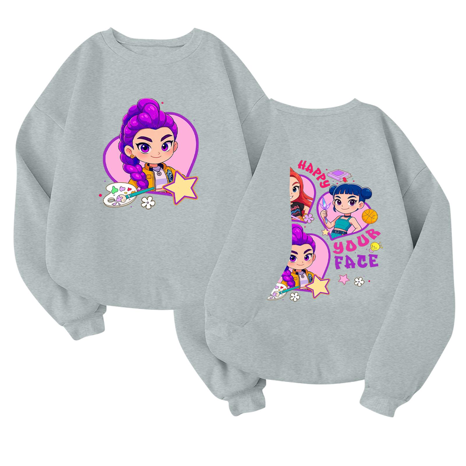 

Детский модный легкий пуловер с длинным рукавом и круглым вырезом с карманами, пуловер с принтом 130