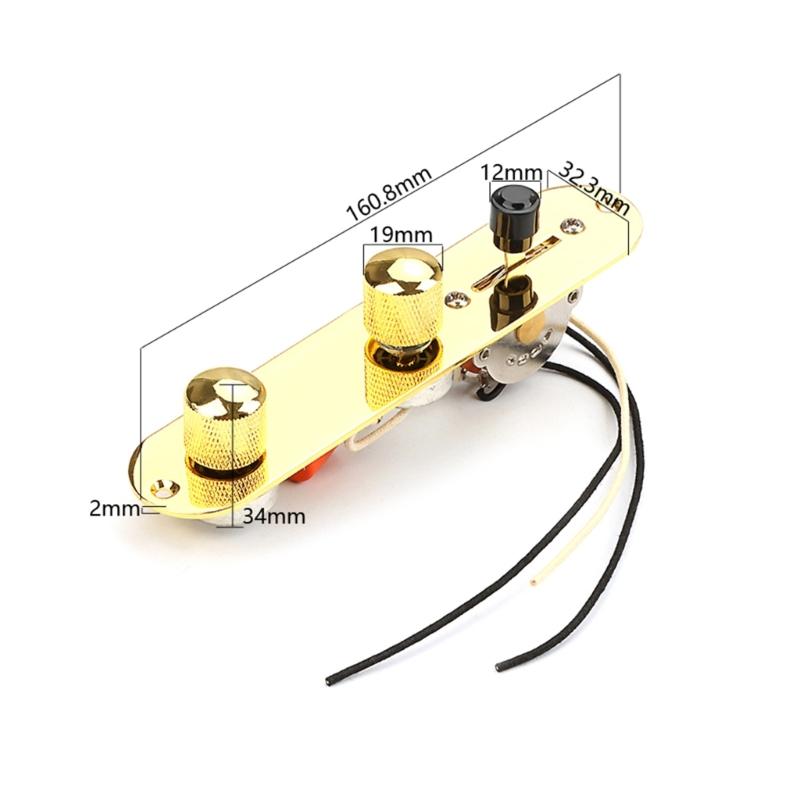 3 Way Guitar Control Plate Assembly Wired Loaded Prewired Guitar Switch Control Plate Musical Instrument Accessories
