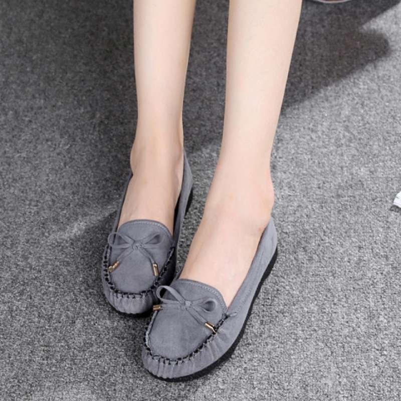 Spring and Summer Old North Cloth Shoes Women's Shoes Doudou Shoes Flat Bow Versatile Single Shoes Black Work Shoes Women's Casual Shoes