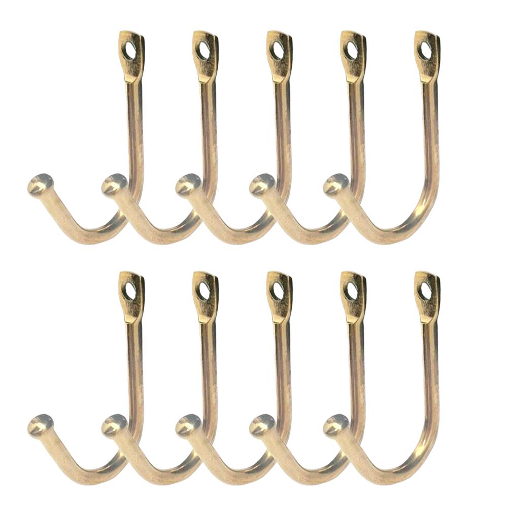 10PCS/Set J-shaped Metal Wall Hooks with Screw Coffee Cup Keys Towel Hanging Hangers Coat Rack Bag Holder Kitchen Storage Tool