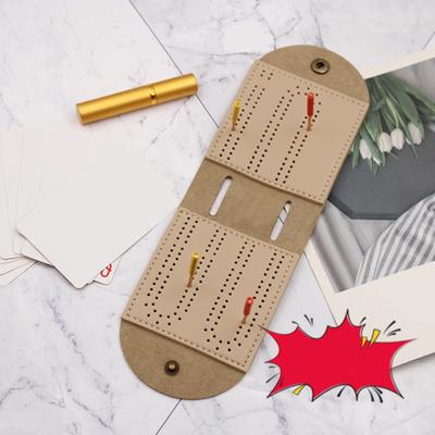 Přenosná sada Cribbage Board Sada cestovního Cribbage s umělé kůže