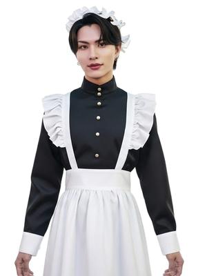 TSUKUMIRU Maid Christmas Long Long Sleeves 2XL Men's Costume, Cosplay, Dress, (Size (175-180cm))