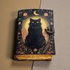 Cat Leather Journal: Vintage Handmade Grimoire, Blank Book of Shadows