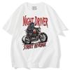 New Fashion Retro Skull Devil Biker Riding Graphic Print High Quality Crew Neck Mens and Womens Loose Short Sleeve TShirts