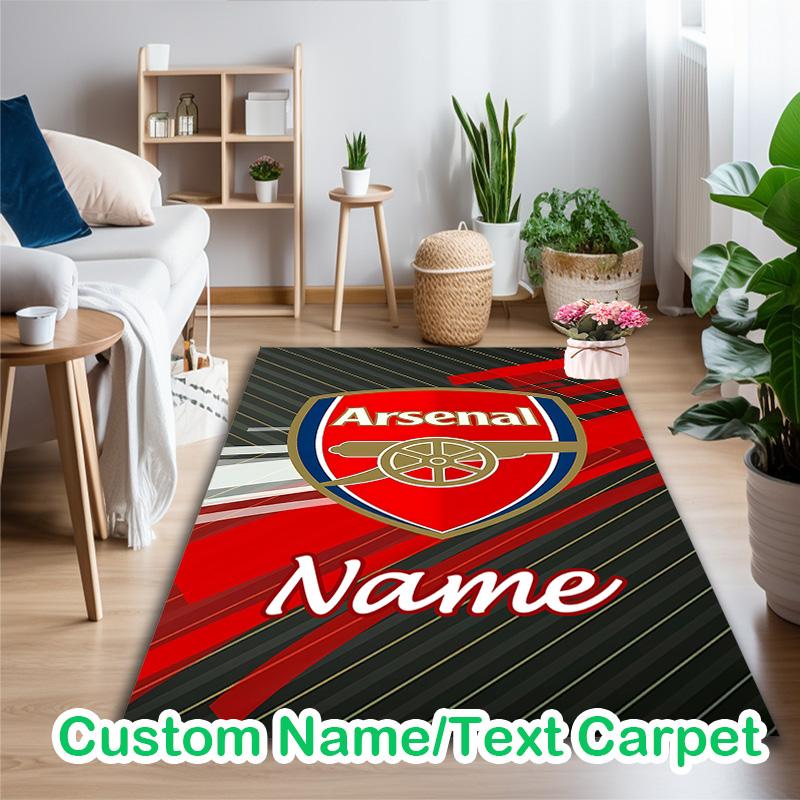 1pc Digital Printed Chair Rug for Home Office Use, Arsenal Football Team (8) Carpet Appropriate for All Seasons, Soft Area Carpet