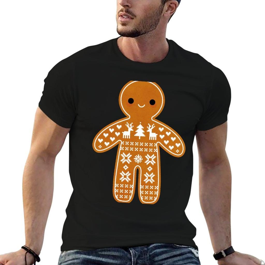 Sweater Pattern Gingerbread Cookie TShirt t shirts for Unisex cotton soft Unisex t shirt cotton high quality TShirt