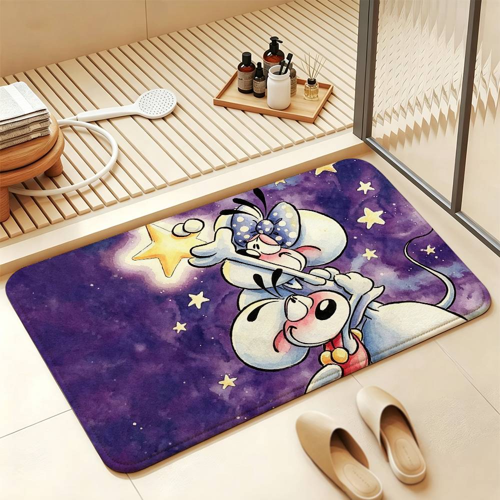 Cute Cartoon D-Diddl Mouse Short Plush Rug Carpet mat Machine Washable Soft Comfortable Anti‑Slip Floor Mat Home Decor