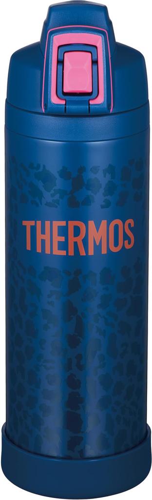 Thermos Vacuum Insulated Sports Bottle with Strap, 1L, Navy Pink, Keeps Drinks Cold Only, FJI-1001 NV-P
