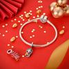 Copper Lion Dance Traditional Culture Original Pendants Bracelet Charms Jewelry Party Beads Diy Gifts