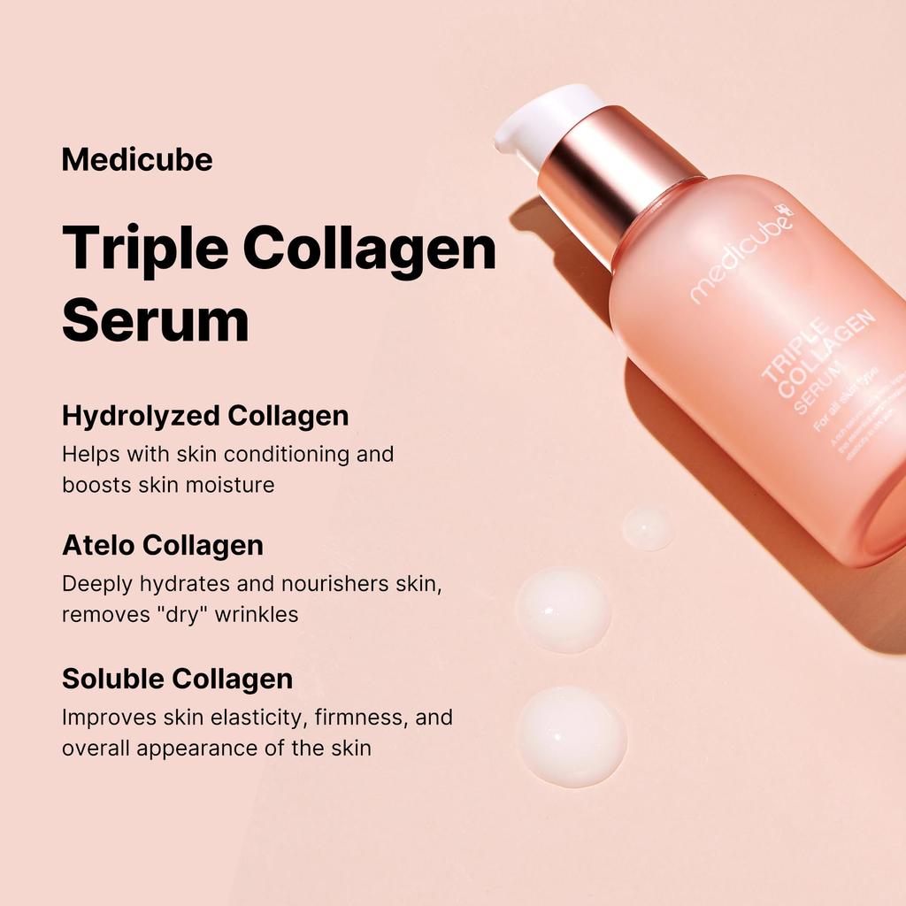Medicube Triple Collagen Serum 55ml Plump Mochi Skin Super Dry Skin Glowing Skin Lifeless Skin Serum Ampoule Korean Cosmetics Collagenserum 4.0