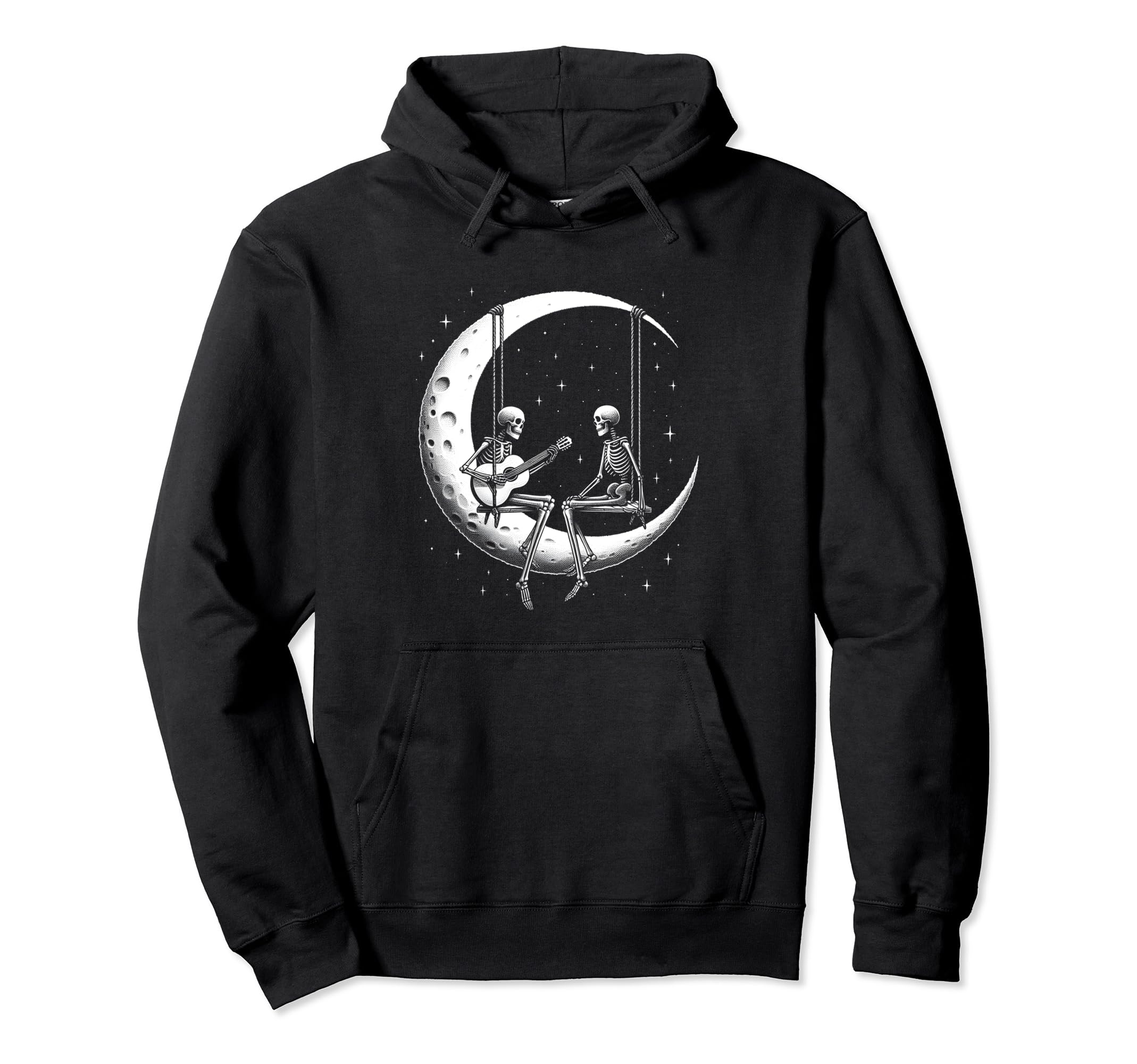 

Creepy Moonlight Skeleton Duo Musical Night Hoodie