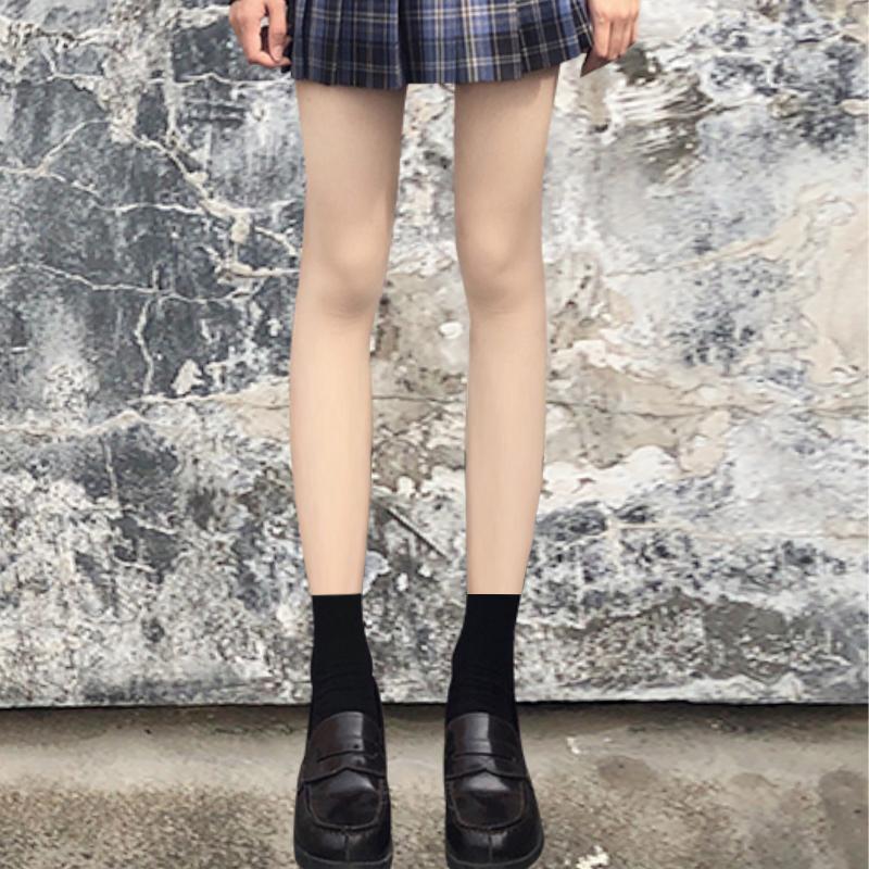 Jk Black White Long Socks for Women Lolita Solid Knee High Velvet Socks Girls Fashion Kawaii Sexy Cosplay Nylon Socks S-XL