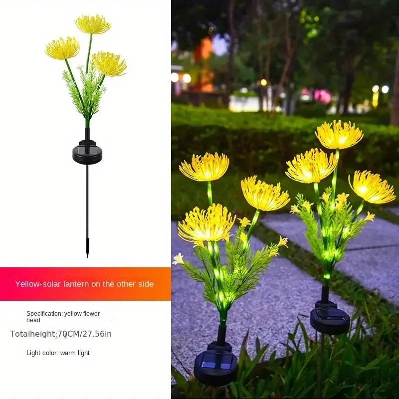 

Garden Summer External Solar Lights Eternal Flower Sunflower LED Solar Lawn Lamp Festival Outdoor Wedding Camping Party Decor жовтий