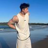 Li Ning Sports Comfortable Simple Versatile Summer Casual Lightweight Breathable Sleeveless Top Fitness Training Unisex tops White YVSW023-1