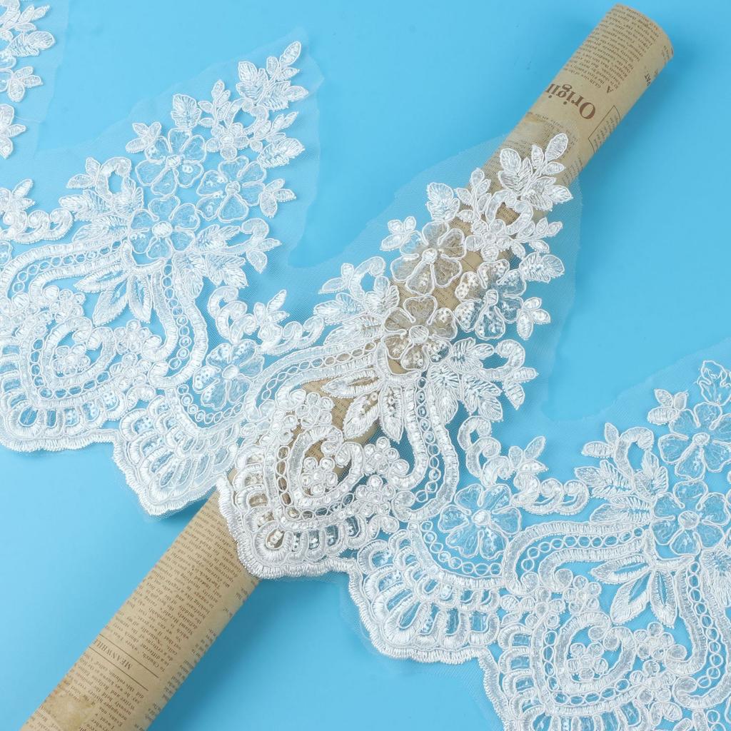 Spitze Spitze Auto Knochen Kleidung Heimtextil Zubehör Handgefertigt DIY Materialien Hochzeitskleid Dekoration Spitzenzubehör 28Cm