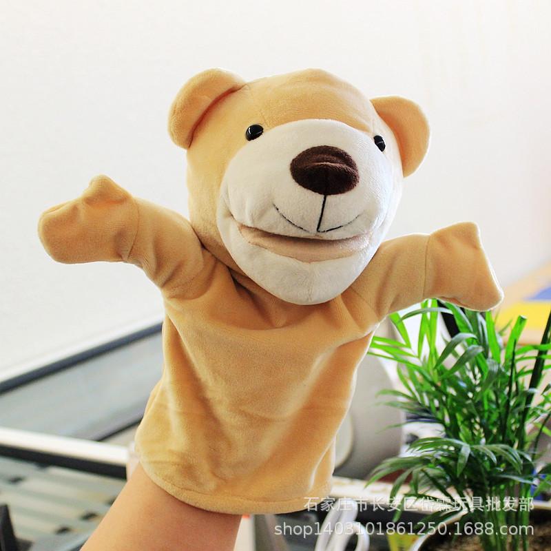 Zvířátka Loutkové plyšové hračky Roztomilé plyšové panenky Vzdělávací hračky pro miminka Lev Slon Dinosaurus Opice Děti Dárky