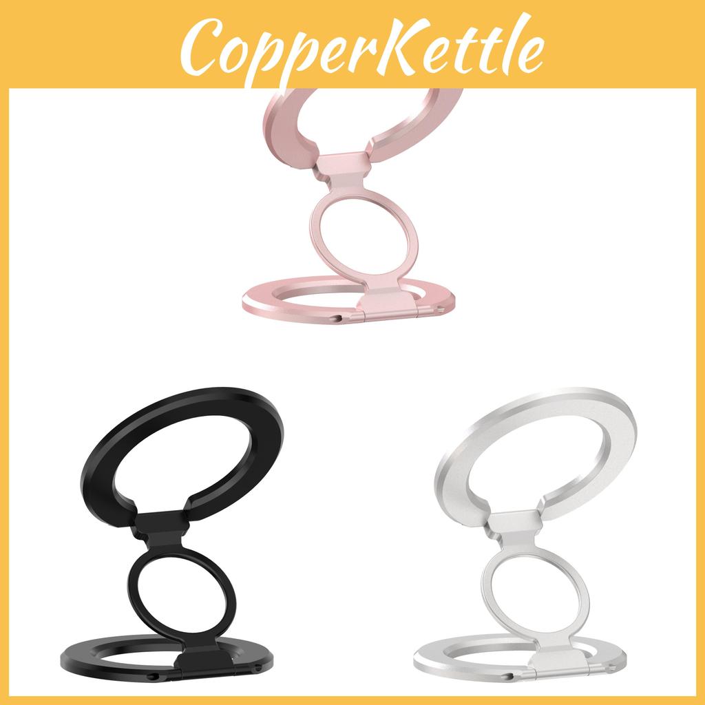 Aluminum Alloy Dual Sided Mag Safe Magnetic Phone Stand With Ring Holder For Desk And Office Use rosa