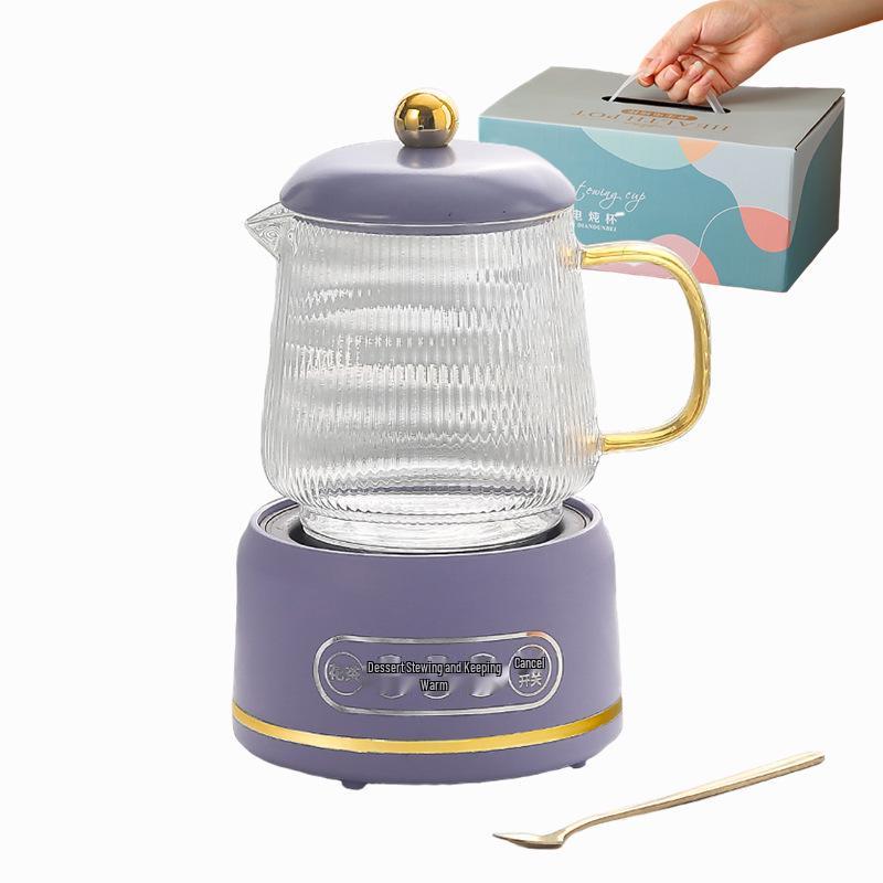 Large Capacity Electric Glass Kettle for Herbal Tea & Hot Milk