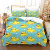 Yellow Duck Bedding Set Single Twin Full Queen King Size Little Duck Bed Set Aldult Boys Bedroom Duvetcover Sets 3D Print 015