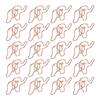 20pcs Shaped Paper Clips Elephant Shapes  Gold Electroplating Process Iron Office Clips for Docu