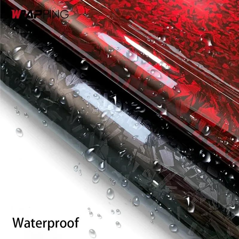 Car Stickers Flower Carbon Fiber Black Sticker DIY Film Vinyl Wrap Forged Carbon Fiber Film Vinyl Wrap Film Car Accessories